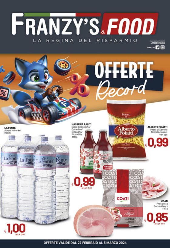 Volantino Franzy's Food | Offerte record | 28/2/2024 - 5/3/2024