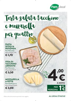 Volantino Pam Local a Torino | Torta Salata Tacchino e Mozzarella | 28/2/2024 - 12/3/2024