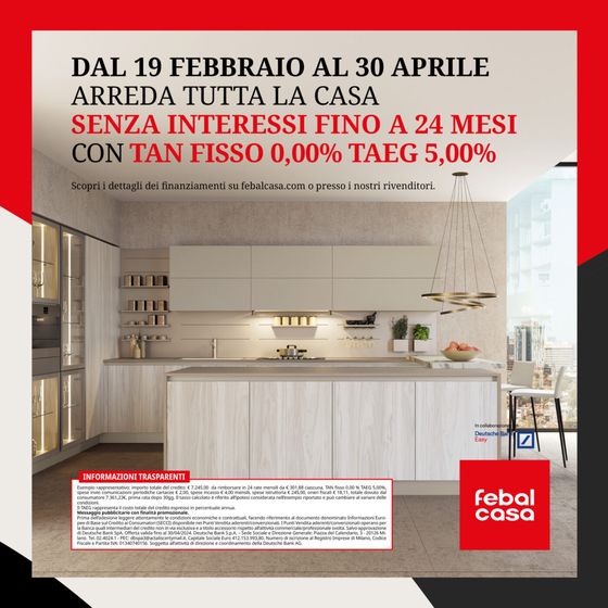 Volantino Febal Casa a Figline e Incisa Valdarno | Arreda tutta la casa  | 29/2/2024 - 30/4/2024