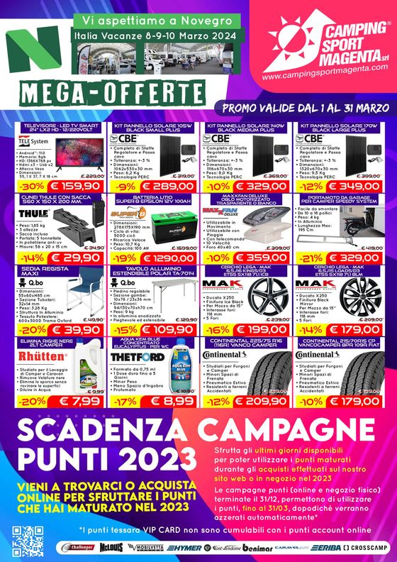 Volantino Camping Sport Magenta a Milano | Mega offerte | 1/3/2024 - 31/3/2024