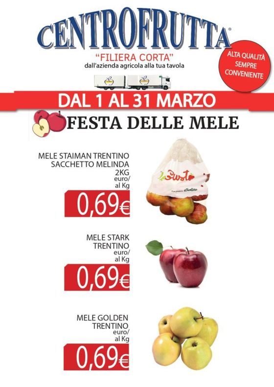 Volantino Centro frutta a Sassuolo | Festa delle mele | 5/3/2024 - 31/3/2024