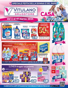 Volantino Vitulano Drugstore a Gravina in Puglia | Casa in festa!! | 6/3/2024 - 19/3/2024