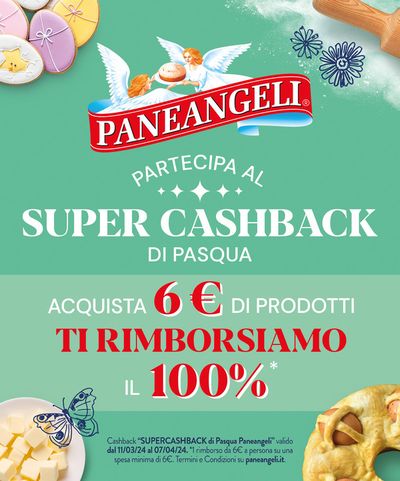 Offerte di Iper e super a Fiumicino | Super cashback di Pasqua in Paneangeli | 11/3/2024 - 7/4/2024