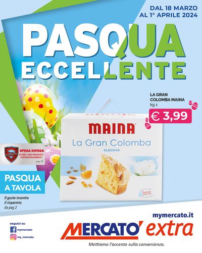Volantino Mercatò Extra a Bra | Pasqua eccellente | 18/3/2024 - 1/4/2024