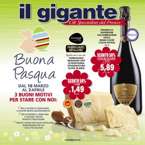 Volantino Il Gigante a Somma Lombardo | Buon Pasqua | 18/3/2024 - 3/4/2024