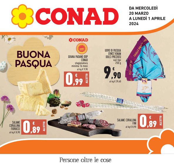 Volantino Conad a Tuscania | Buona Pasqua | 20/3/2024 - 1/4/2024