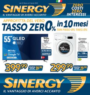 Offerte di Elettronica a Cingoli | Tasso zero in Sinergy | 15/3/2024 - 4/4/2024