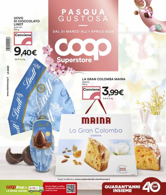 Volantino Coop a Monza | Pasqua gustosa | 21/3/2024 - 1/4/2024