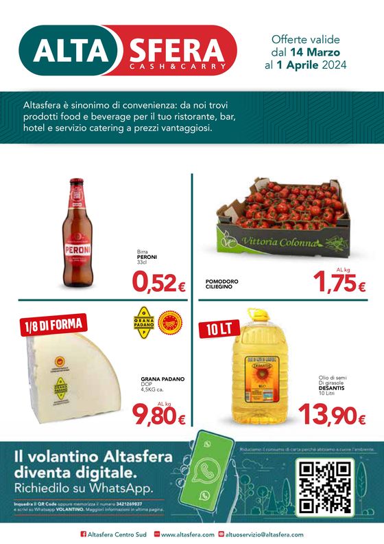 Volantino Altasfera a Molfetta | Il cash & Carry che fa la differenza | 15/3/2024 - 1/4/2024