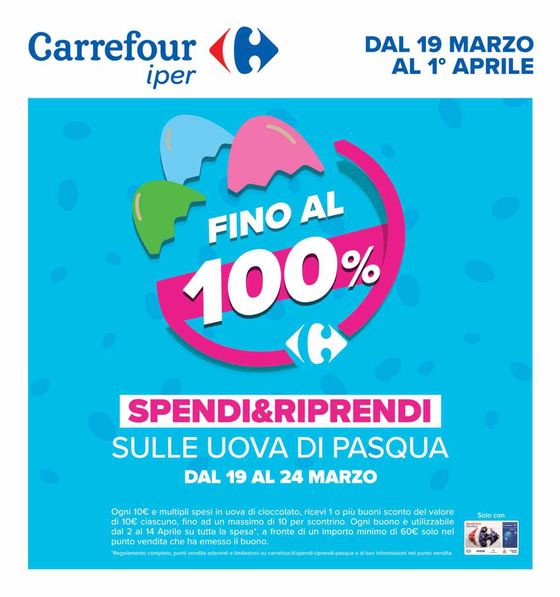 Volantino Carrefour Ipermercati a Casalecchio di Reno | Buona Pasqua | 19/3/2024 - 1/4/2024