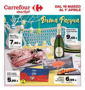 Offerte di Iper e super a Terracina | Buona Pasqua in Carrefour Market | 19/3/2024 - 1/4/2024