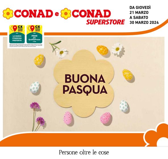 Volantino Conad Superstore a Bagnacavallo | Buona Pasqua | 21/3/2024 - 30/3/2024