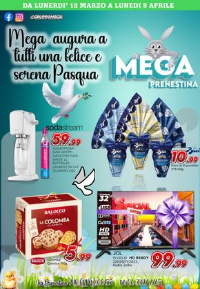 Volantino Mega a Guidonia Montecelio | Mega Prenestina - Pasqua | 18/3/2024 - 8/4/2024