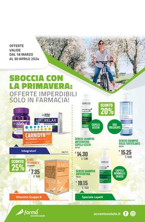 Offerte di Salute e Benessere a Sassuolo | Offerte imperdibili solo in farmacia! in Farmà | 18/3/2024 - 30/4/2024