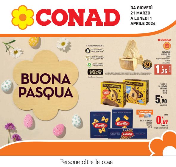 Volantino Conad a Montegrosso d'Asti | Buona Pasqua | 21/3/2024 - 1/4/2024