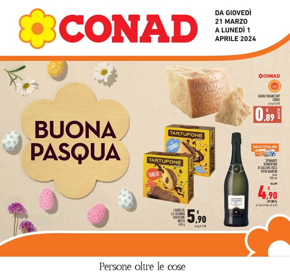 Volantino Conad a Sassari | Buona Pasqua | 21/3/2024 - 1/4/2024