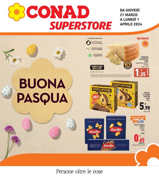 Volantino Conad Superstore a Pietrasanta | Buona Pasqua | 21/3/2024 - 1/4/2024