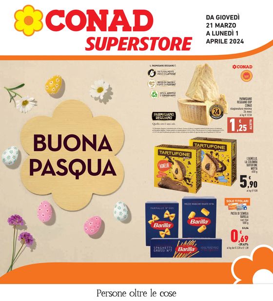 Volantino Conad Superstore a Torino | Buona Pasqua | 21/3/2024 - 1/4/2024
