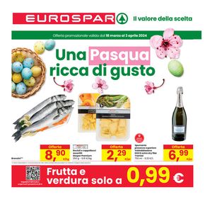 Volantino Eurospar a Lonigo | Una Pasqua ricca di gusto | 18/3/2024 - 3/4/2024