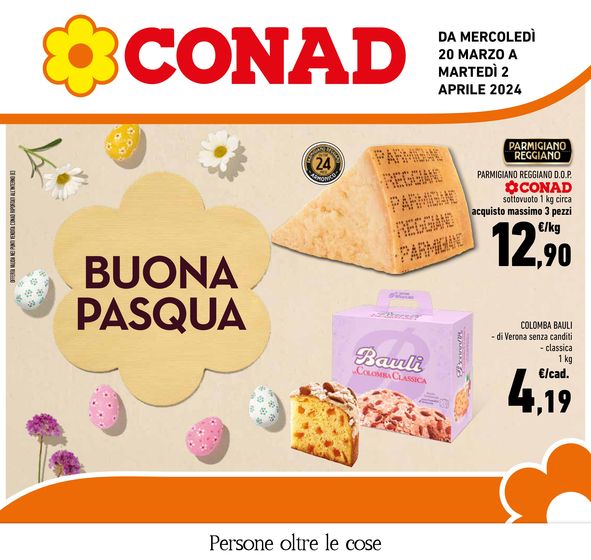 Volantino Conad a Fidenza | Buona Pasqua | 20/3/2024 - 2/4/2024