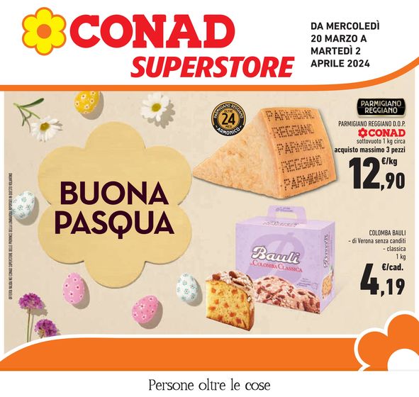 Volantino Conad Superstore a Trezzo sull'Adda | Buona Pasqua | 20/3/2024 - 2/4/2024