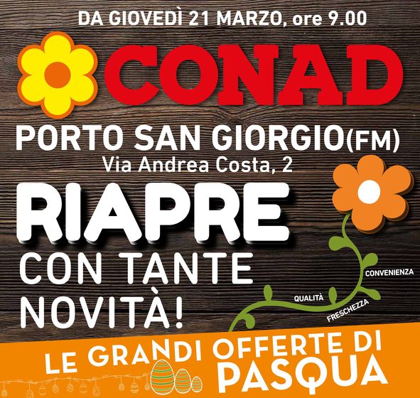 Volantino Conad a Civitanova Marche | Riapre con tante novità! | 21/3/2024 - 30/3/2024