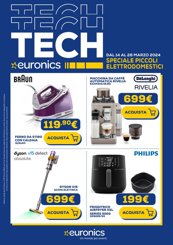 Volantino Euronics a Mesagne | Speciale Piccoli elettrodomestici | 18/3/2024 - 28/3/2024
