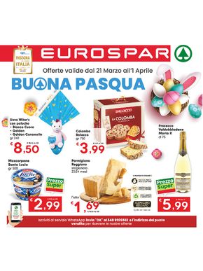 Volantino Eurospar a Sangano | Buona Pasqua | 21/3/2024 - 1/4/2024