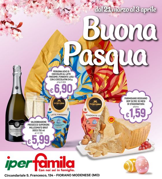 Volantino Iperfamila a Fiorano Modenese | Buona Pasqua | 21/3/2024 - 3/4/2024