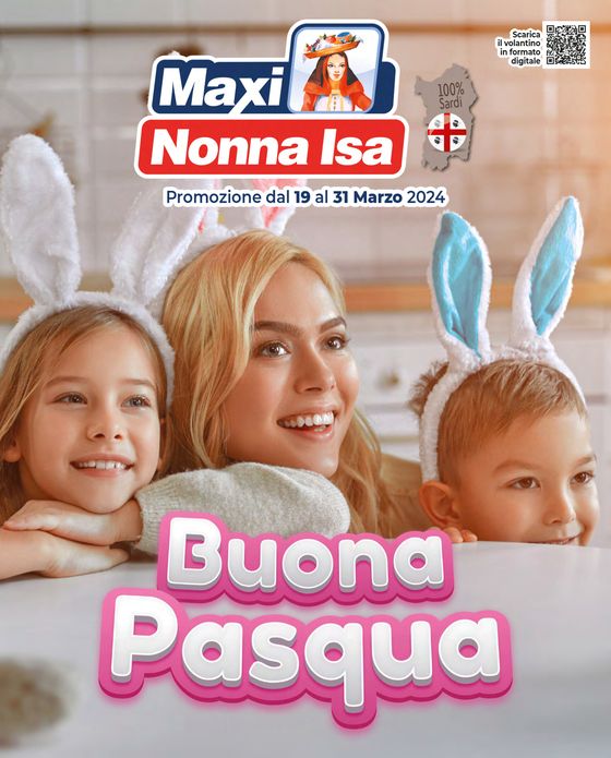 Volantino Nonna Isa a Cagliari | Buona pasqua | 19/3/2024 - 31/3/2024