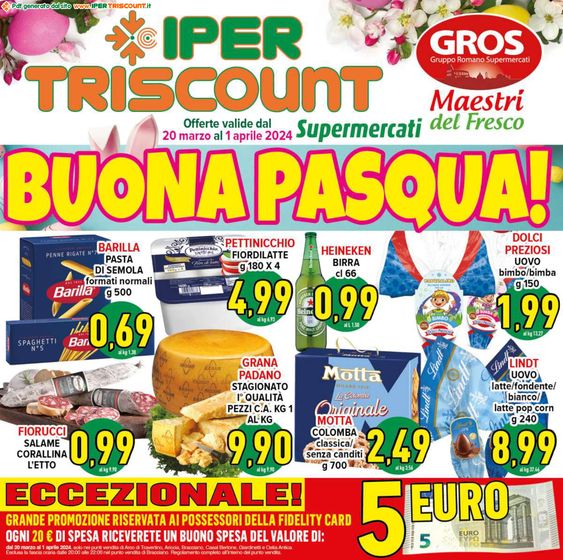 Volantino Iper Triscount a Ariccia | Buona Pasqua! | 20/3/2024 - 1/4/2024