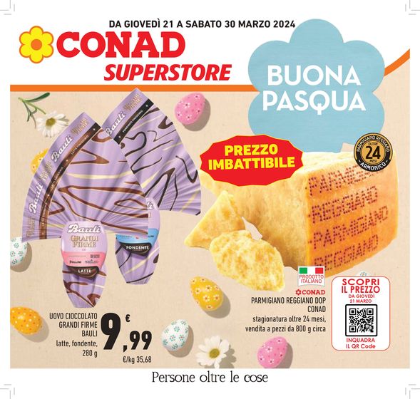 Volantino Conad Superstore a Ascoli Piceno | Buona Pasqua | 21/3/2024 - 30/3/2024