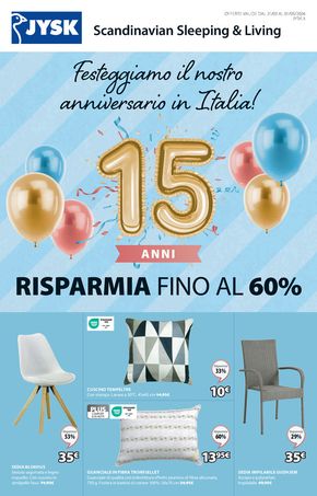 Offerte di Arredamento a Prato | Festeggiamo il nostro anniversario in Italia in JYSK | 21/3/2024 - 1/5/2024