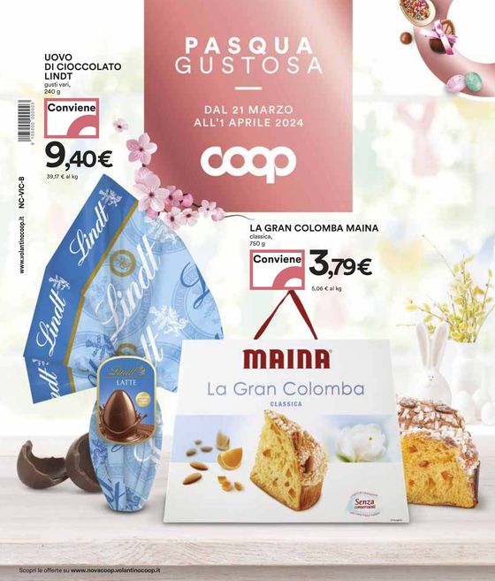 Volantino Coop a Novara | Pasqua gustosa | 21/3/2024 - 1/4/2024