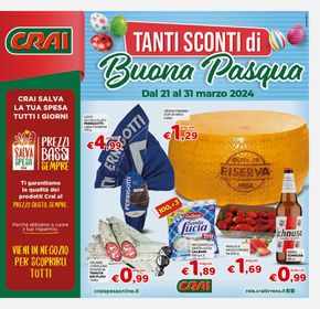 Offerte di Iper e super a Civita Castellana | Tanti sconti di buona Pasqua! in Crai | 21/3/2024 - 31/3/2024