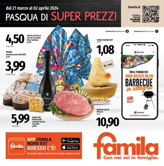 Volantino Famila a Ferrara | Pasqua di super prezzi | 21/3/2024 - 2/4/2024