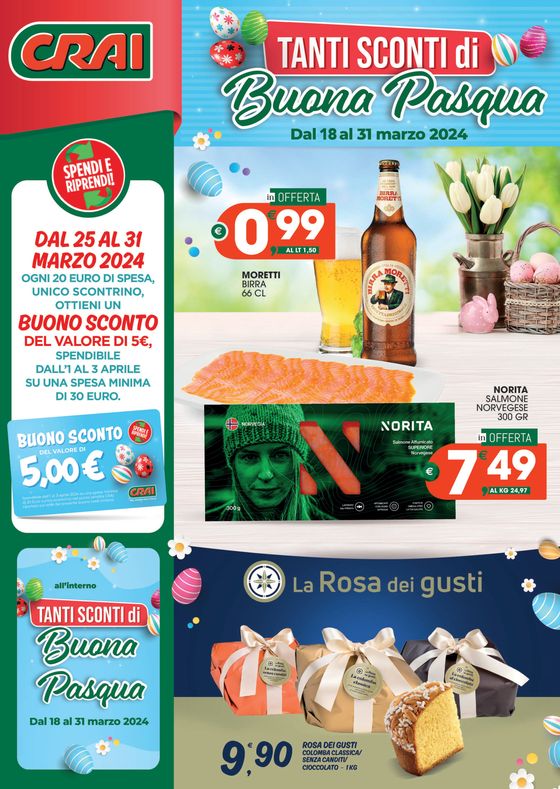 Volantino Crai a Mussomeli | Tanti sconti di buona Pasqua! | 21/3/2024 - 31/3/2024
