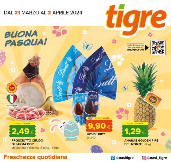 Volantino Tigre a Osimo | Buona Pasqua | 21/3/2024 - 2/4/2024
