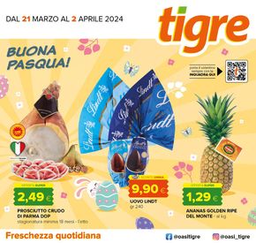 Volantino Tigre a Foligno | Buona Pasqua | 21/3/2024 - 2/4/2024