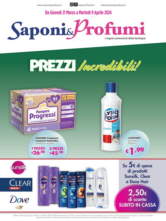 Volantino Saponi&Profumi  | Prezzi incredibili! | 21/3/2024 - 9/4/2024