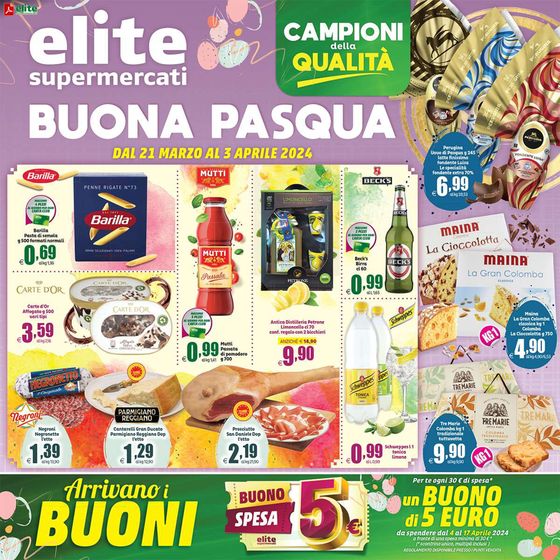 Volantino Elite a Ostia | Buona Pasqua | 21/3/2024 - 3/4/2024