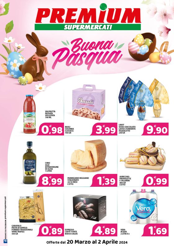 Volantino Premium Supermercati a Napoli | Buona Pasqua | 21/3/2024 - 2/4/2024