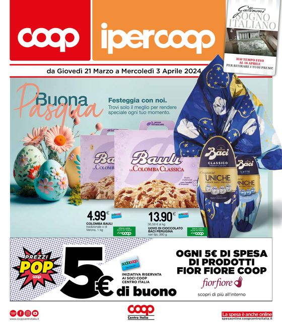 Volantino Coop a Gubbio | Buona Pasqua | 21/3/2024 - 3/4/2024