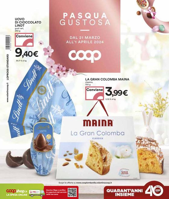Volantino Coop a Cremona |  Pasqua Gustosa | 21/3/2024 - 1/4/2024