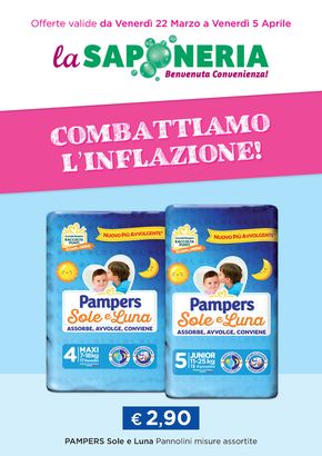 Volantino La Saponeria a Verona | Combattiamo l'inflazione! | 22/3/2024 - 5/4/2024
