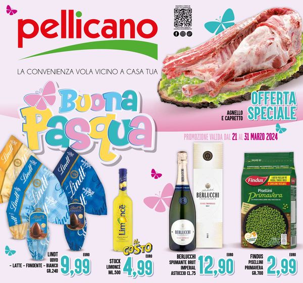 Volantino Pellicano a Qualiano | Buona Pasqua | 21/3/2024 - 31/3/2024