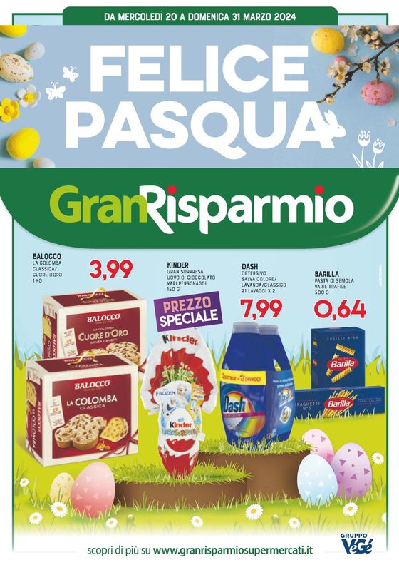 Volantino Gran Risparmio a Cassino | Felice Pasqua | 22/3/2024 - 31/3/2024