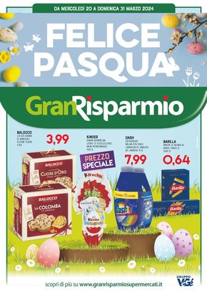 Offerte di Iper e super a Terracina | Felice Pasqua in Gran Risparmio | 22/3/2024 - 31/3/2024
