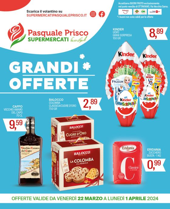 Volantino Supermercati Prisco a Ottaviano | Grandi offerte | 22/3/2024 - 1/4/2024