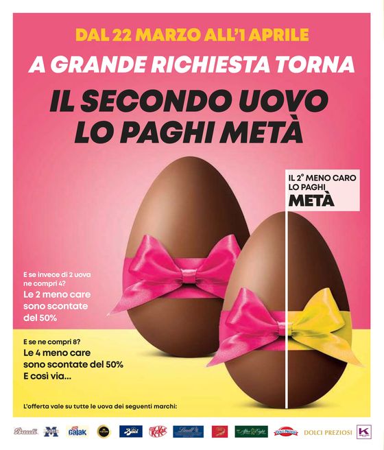 Volantino Panorama a Parma | Il Secondo Uovo lo Paghi Metà! | 22/3/2024 - 1/4/2024